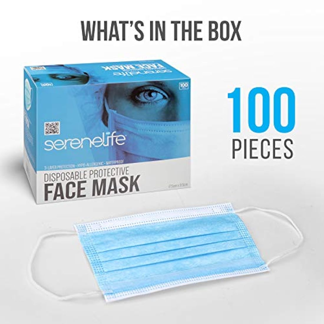 Mascarillas de protección de 3 capas SERENELIFE SL3PLY100