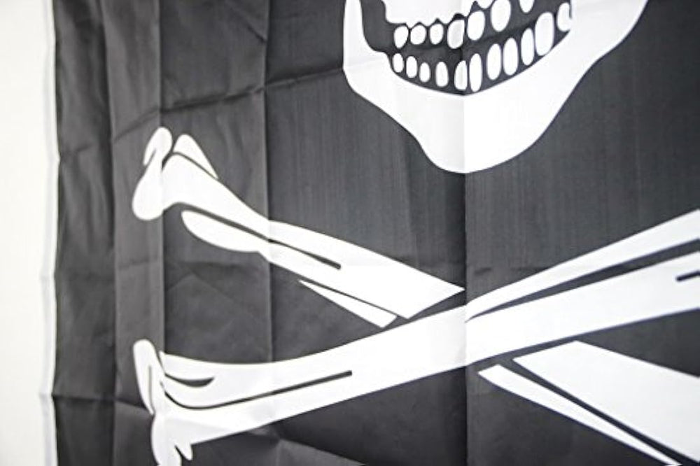 bandera de poliéster pirata Calavera y tibias cruzadas