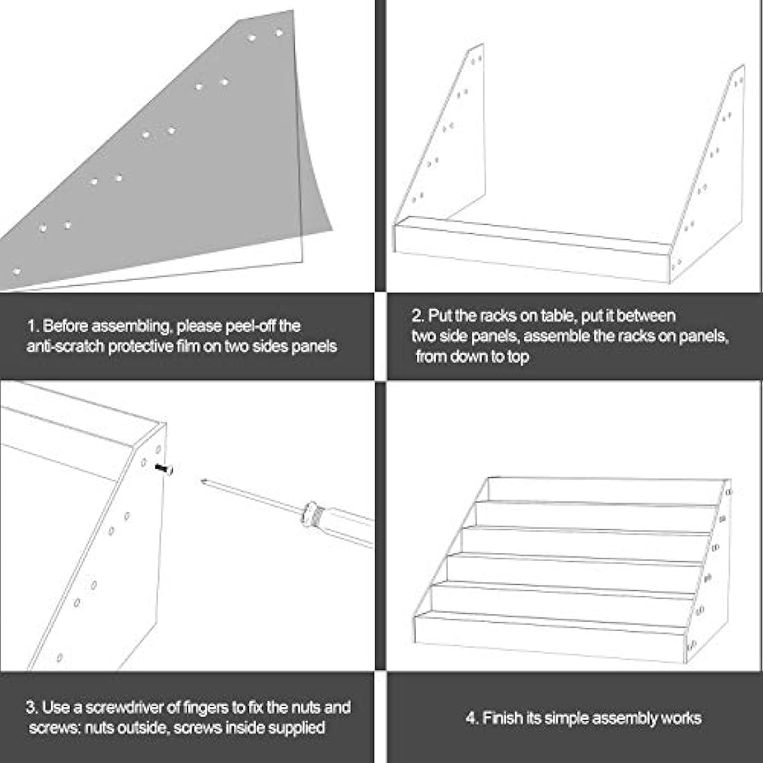 Benbilry Organizador de maquillaje transparente
