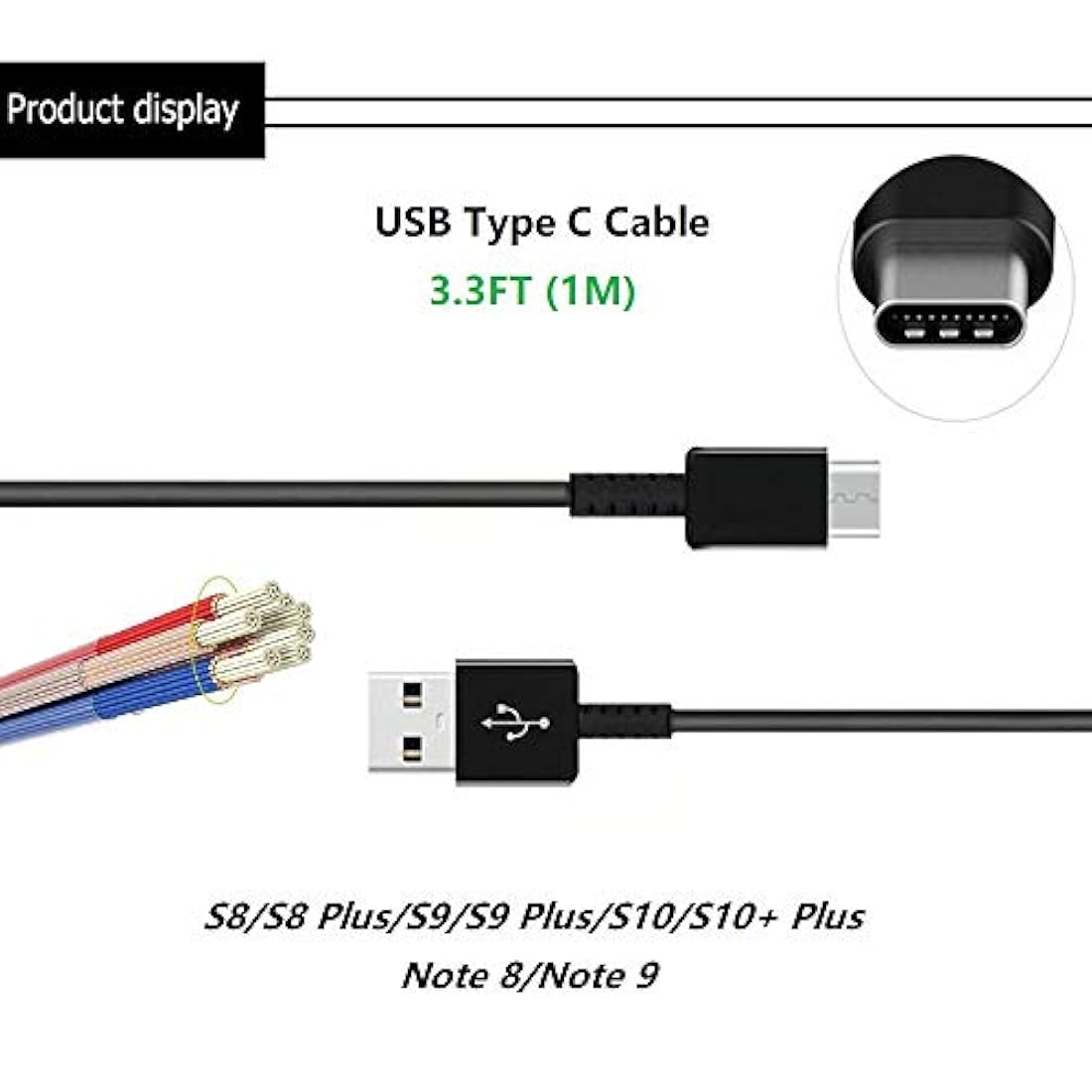 Cargador rápido compatible con Samsung Galaxy S9