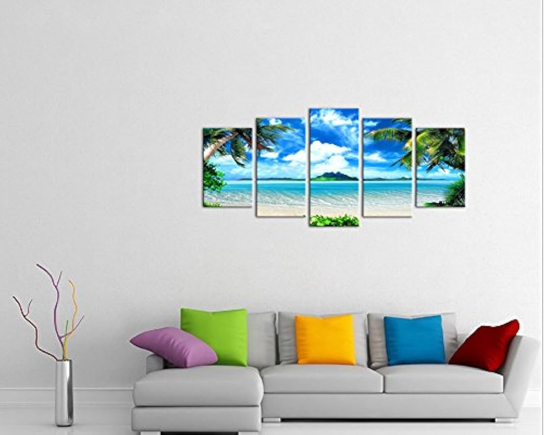 Lienzo decorativo (5 piezas, enmarcado y estirado)