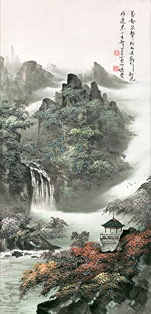 Grace Art Pergamino cuadro decoracion de pared asiático