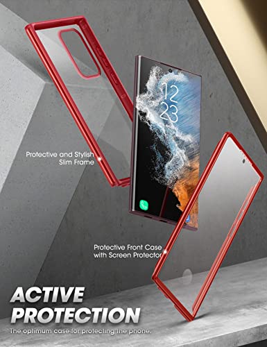 SUPCASE UB Edge Pro Series - Funda protectora para Samsung Galaxy S22 Ultra 5G (versión 2022), marco delgado transparente con protector de pantalla integrado (ruiddy)
