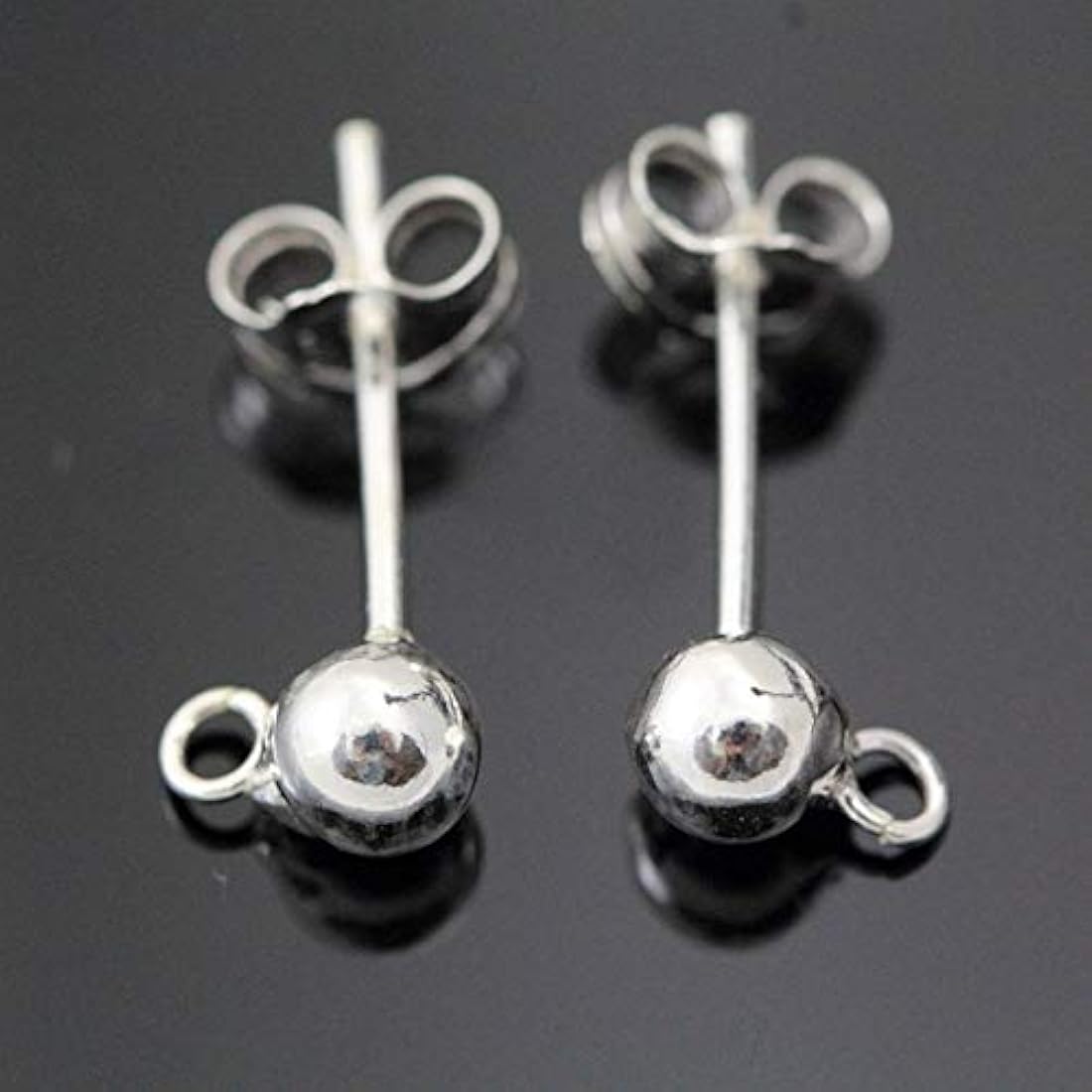 Pendientes de tuerca de plata de ley con forma de oreja, para pendientes, joyas, manualidades, hallazgos