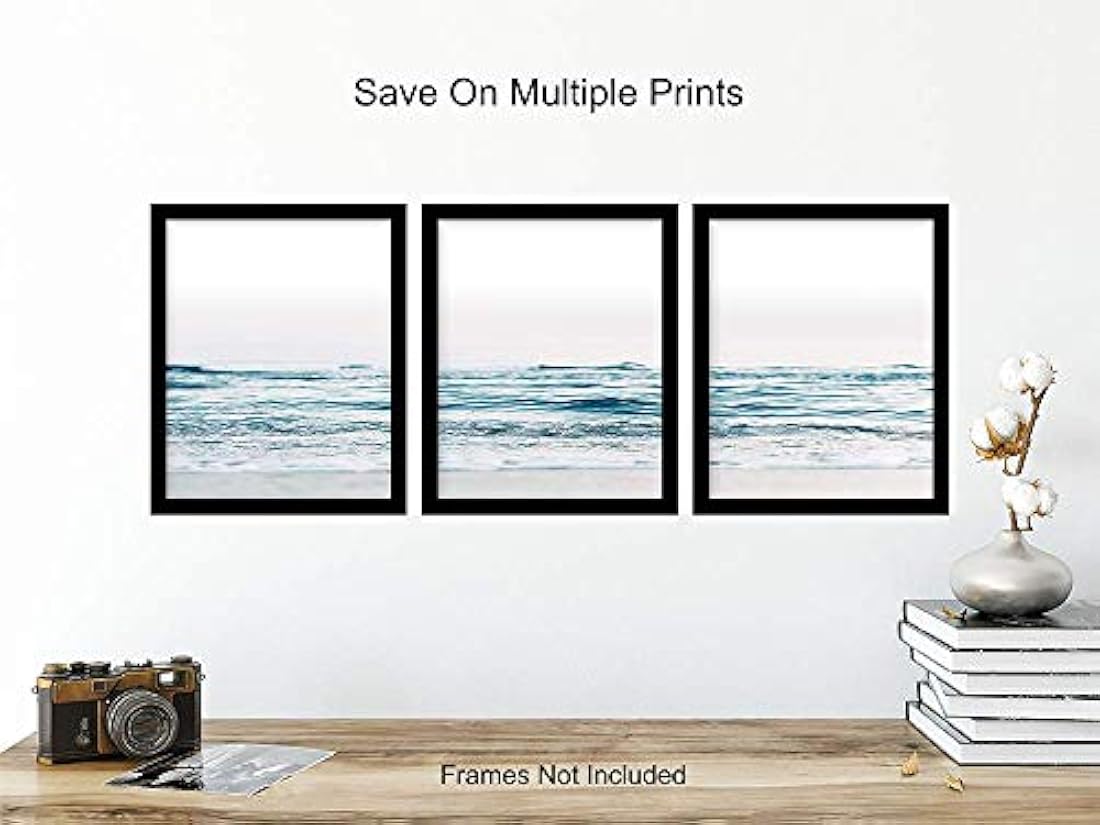 Impresión de arte de pared sin marco de las olas del mar