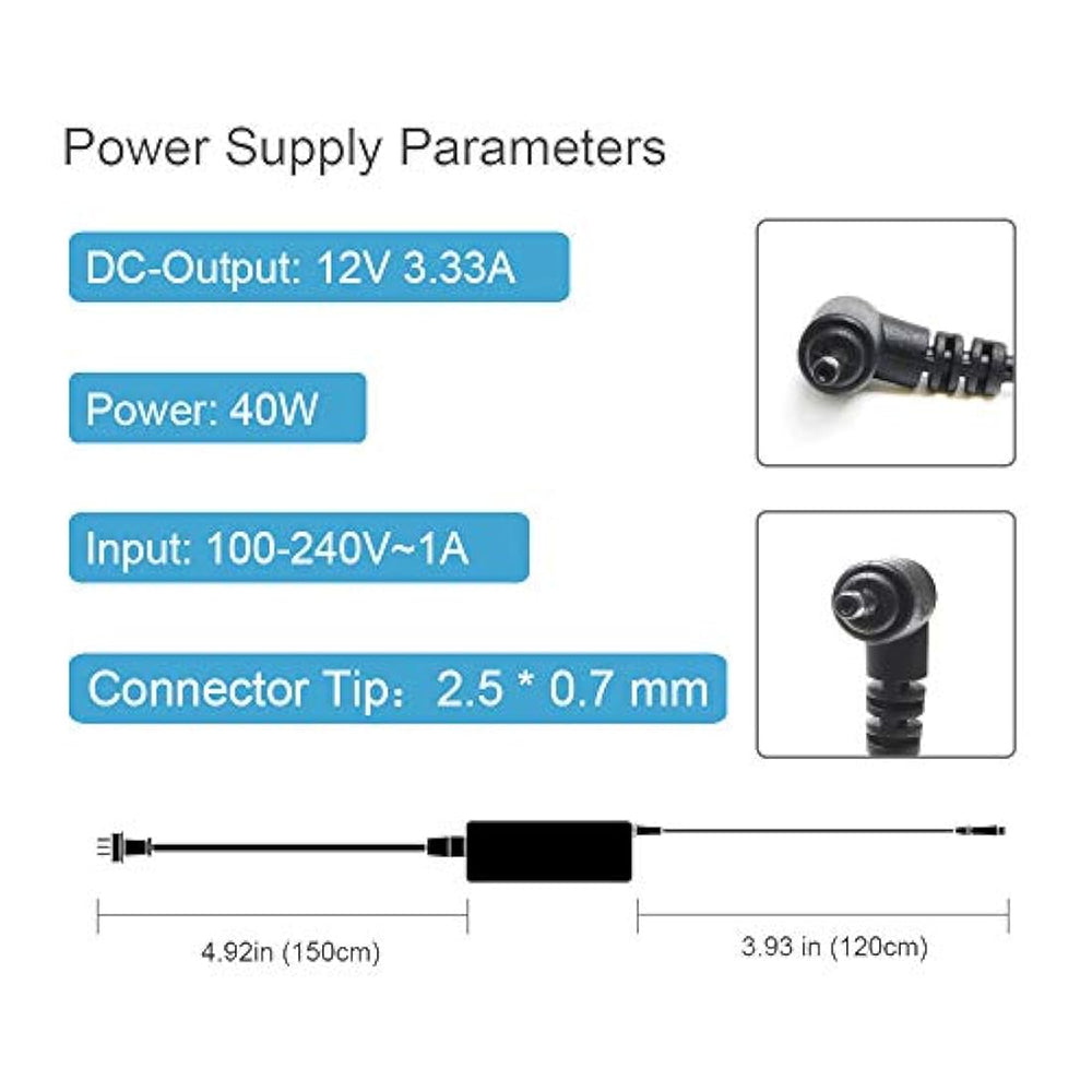40W 12V 3.33A Adaptador de Cargador de computadora portátil
