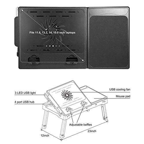 Moclever - Mesa para laptop para cama, multifuncional