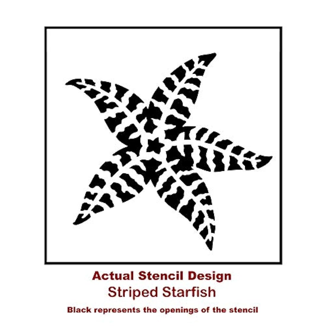 Plantilla de decoración de estrellas de mar de rayas