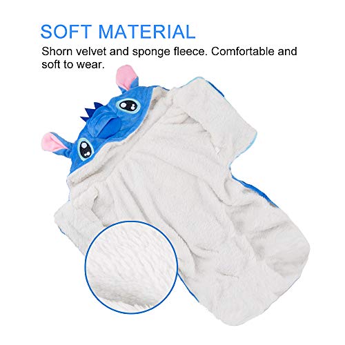 Disfraz para mascotas Gimilife, sudadera con capucha para perro, pijama de Navidad para mascotas, abrigo para mascotas, para perros y gatos pequeños, medianos y grandes, con diseño de Stitch de Disney, para Halloween e invierno