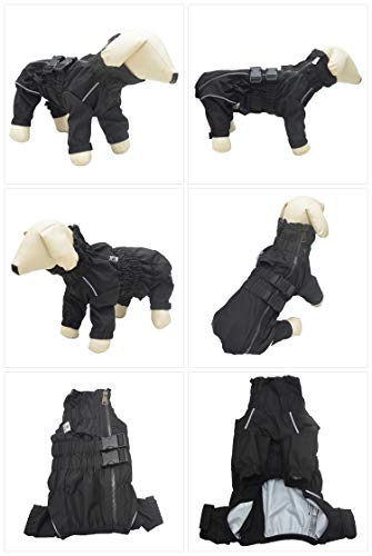 Lovelonglong - Chaqueta impermeable para perros, ligera, impermeable, reflectante, resistente al viento, a prueba de nieve, para perros pequeños, medianos y grandes.