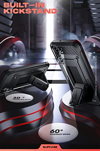 SUPCASE Unicorn Beetle Pro Series - Funda para Samsung Galaxy S22 Plus 5G (versión 2022), cuerpo completo de doble capa resistente con clip para cinturón y soporte sin protector de pantalla integrado (negro)