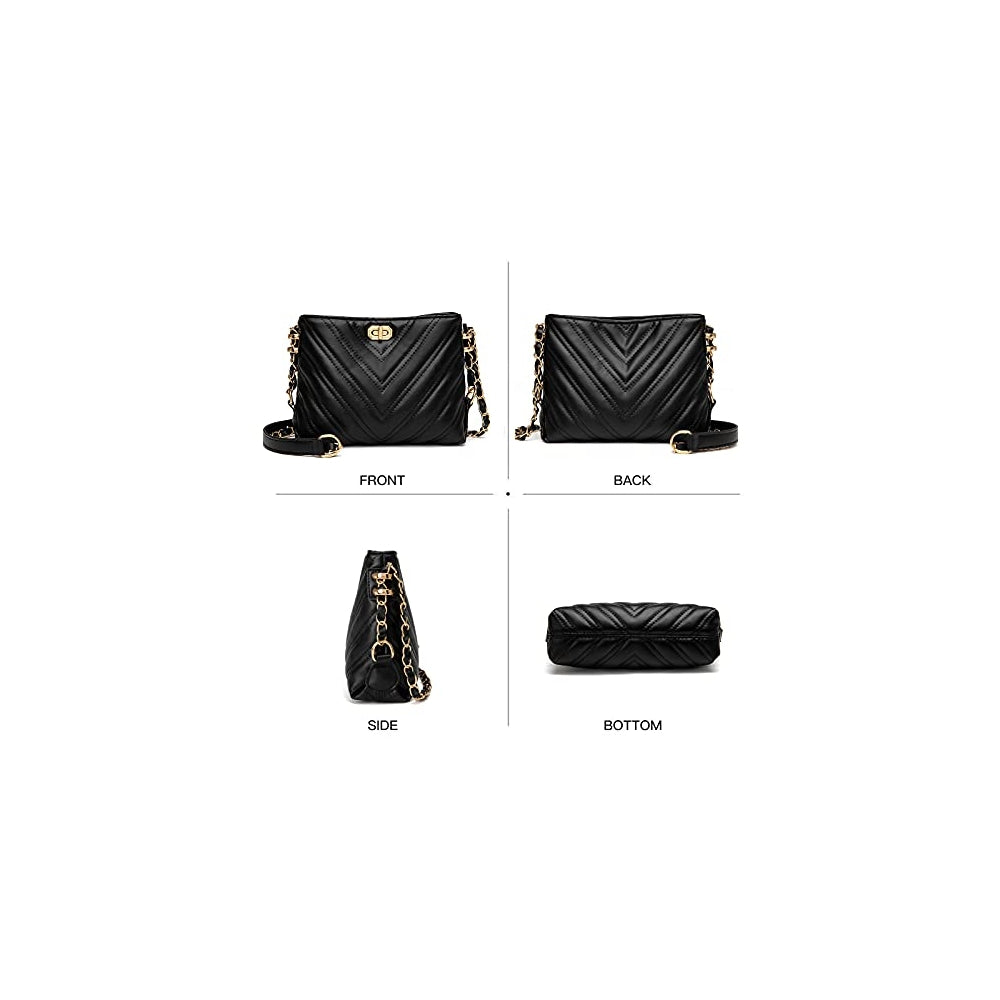 Bolsos cruzada pequeña y ligera para mujer a la moda negro