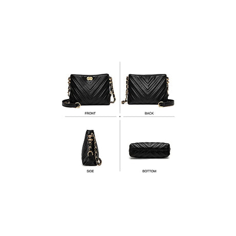 Bolsos cruzada pequeña y ligera para mujer a la moda negro