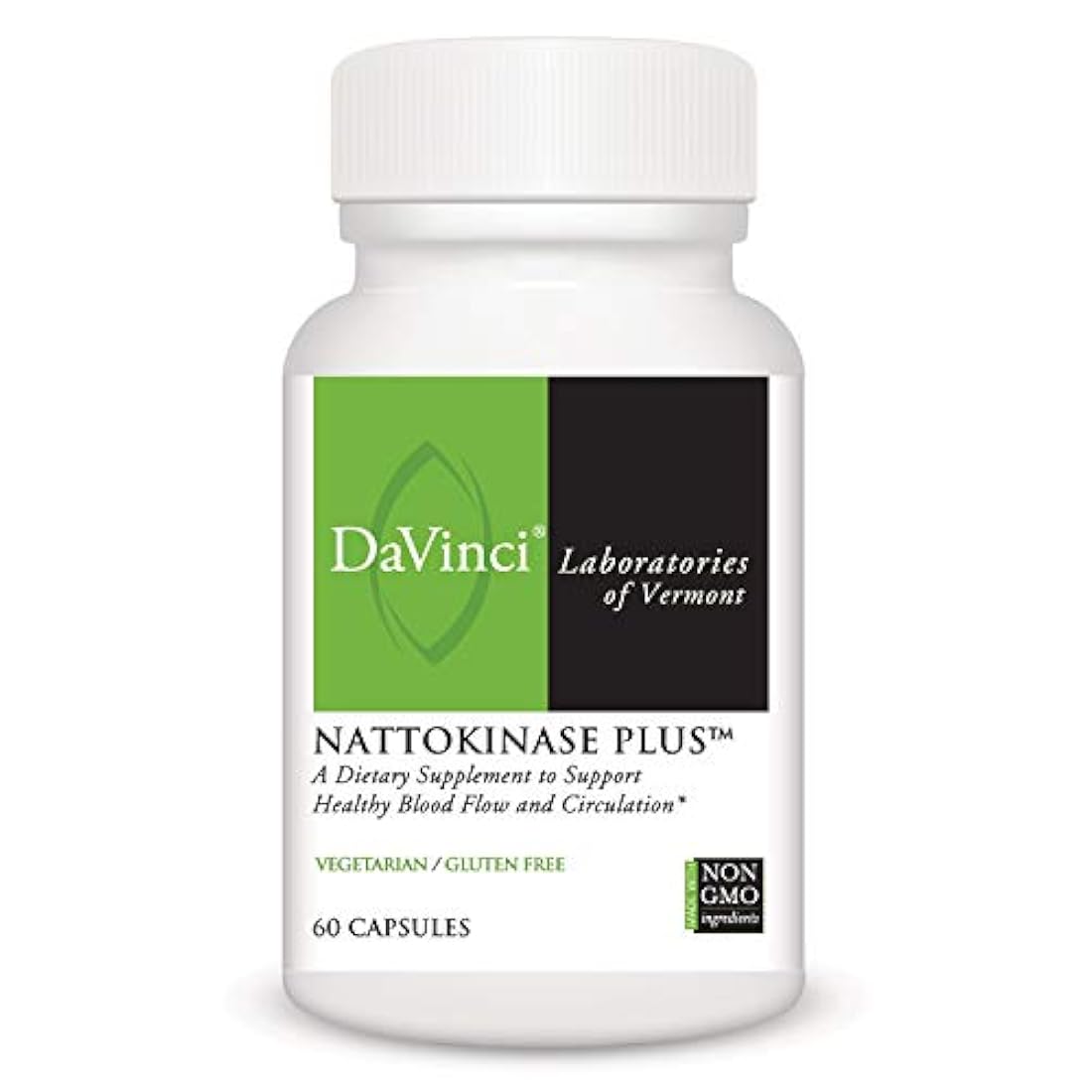 DaVinci Laboratories - Nattokinase Plus, Suplemento de Serrapeptase con Rutin, 60 Cápsulas Vegetarianas