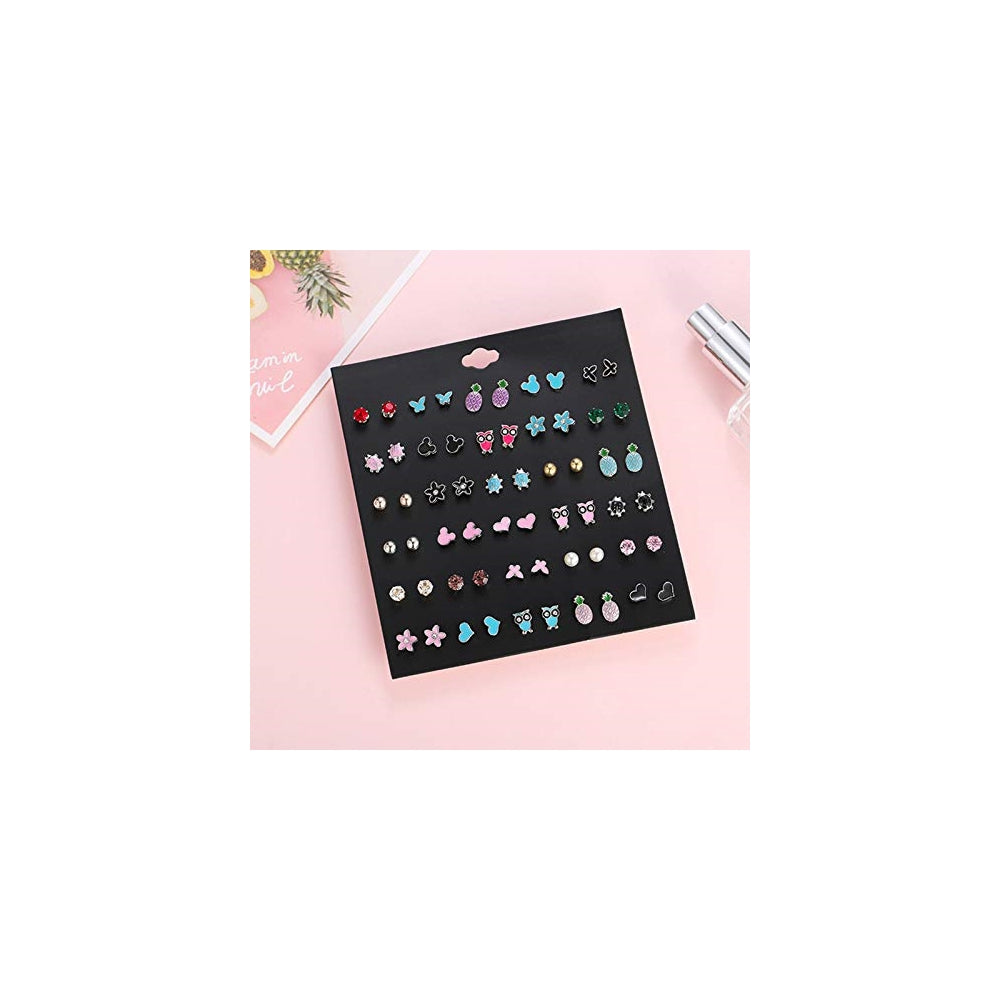 Aretes de acero hipoalergénicos coloridos 100 pares