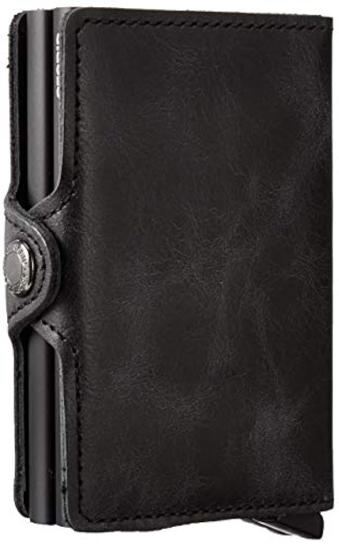 Cartera de piel sintética protector de tarjetas color negro