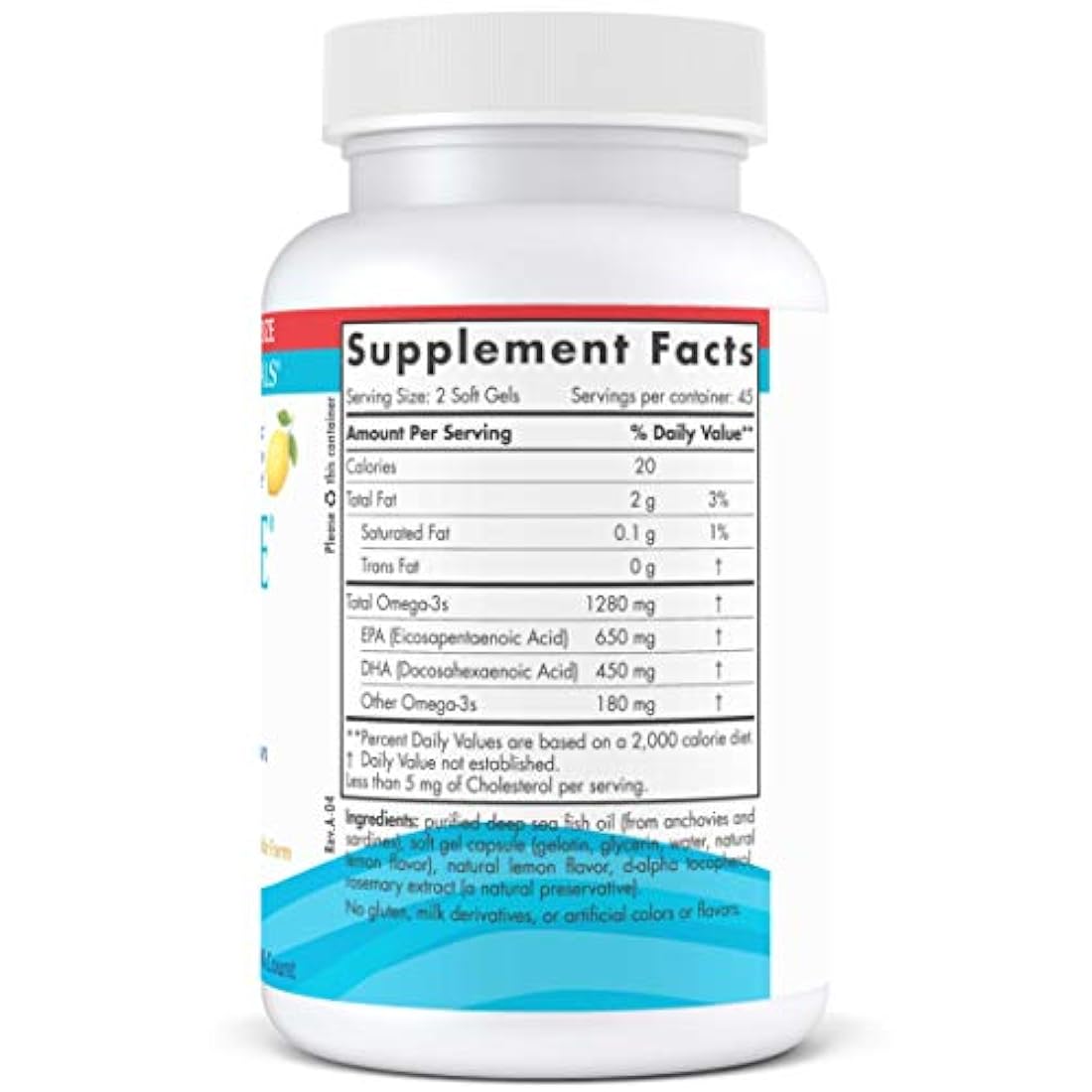 Suplemento concentrado de aceite de pescado sin erupción