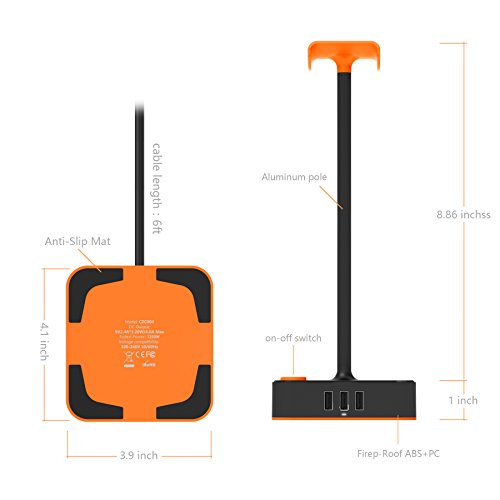 Soporte para auriculares con cargador USB gamer