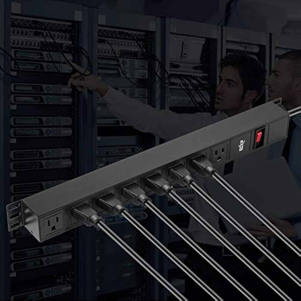 Protector PDU de montaje en bastidor con 6 pies, 125 V/15A