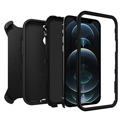 OTTERBOX DEFENDER SERIES - Carcasa para iPhone 12 y iPhone 12 Pro, diseño de borde real (negro/gráfico de borde realtree)
