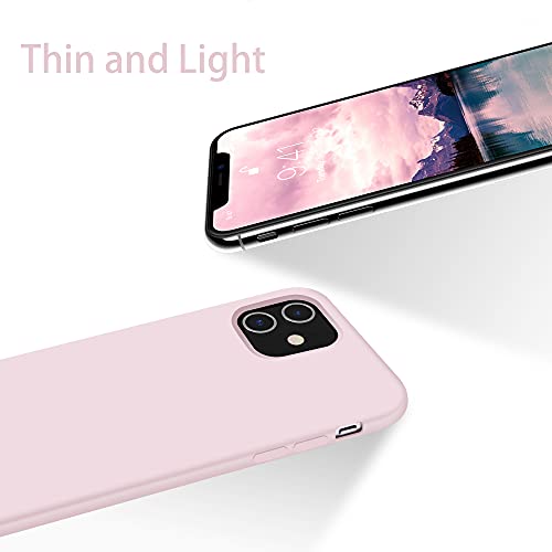 OTOFLY Funda para iPhone 11, ultra delgada, de gel de silicona líquida con protección completa antiarañazos, a prueba de golpes, compatible con iPhone 11 (rosa hielo)