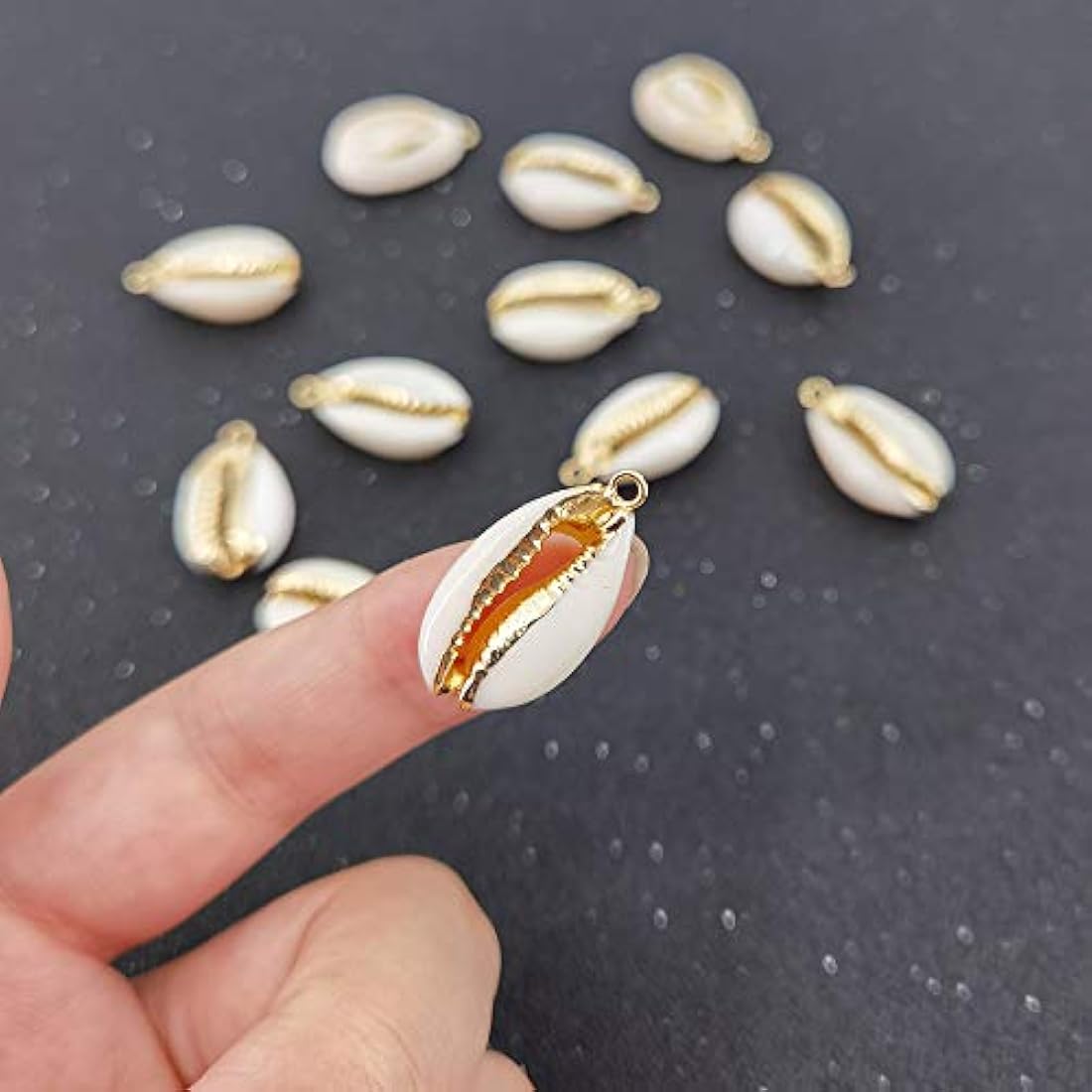 Dijes de concha natural para joyas