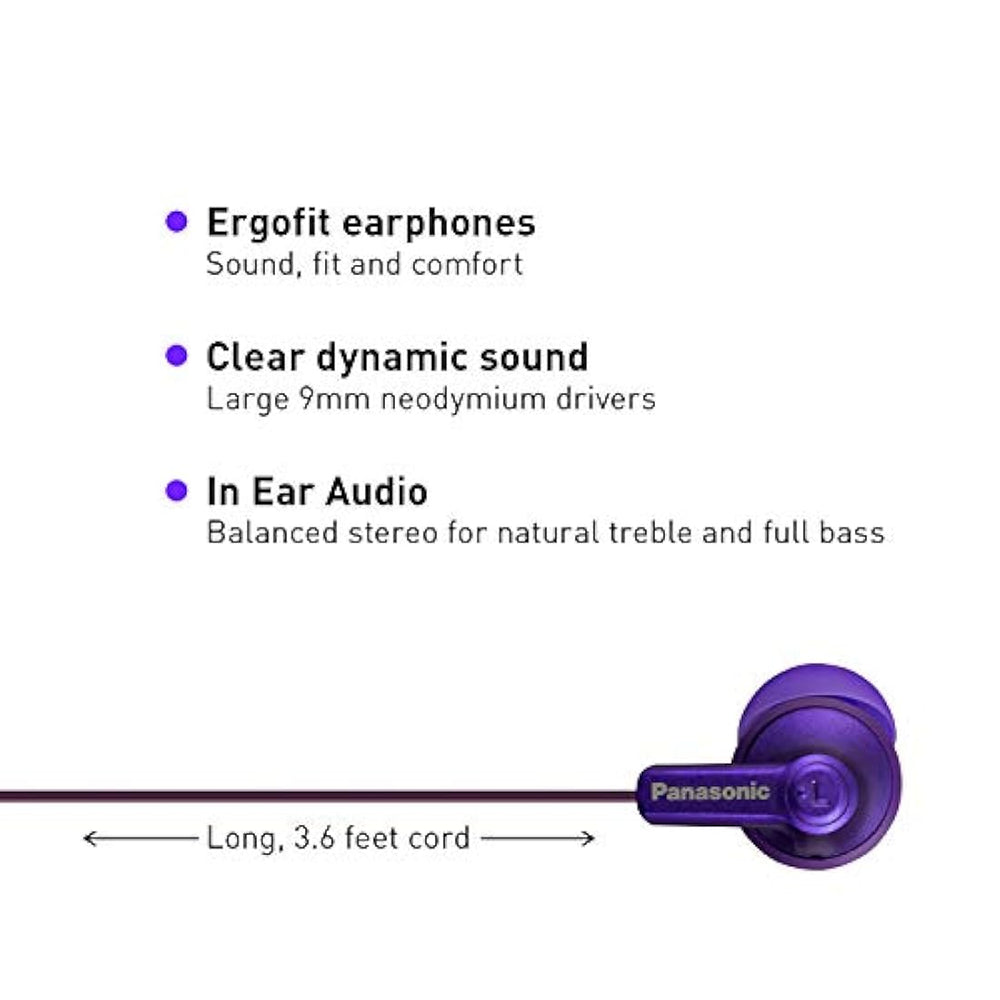 Auriculares in-ear con micrófono (metal), color violeta