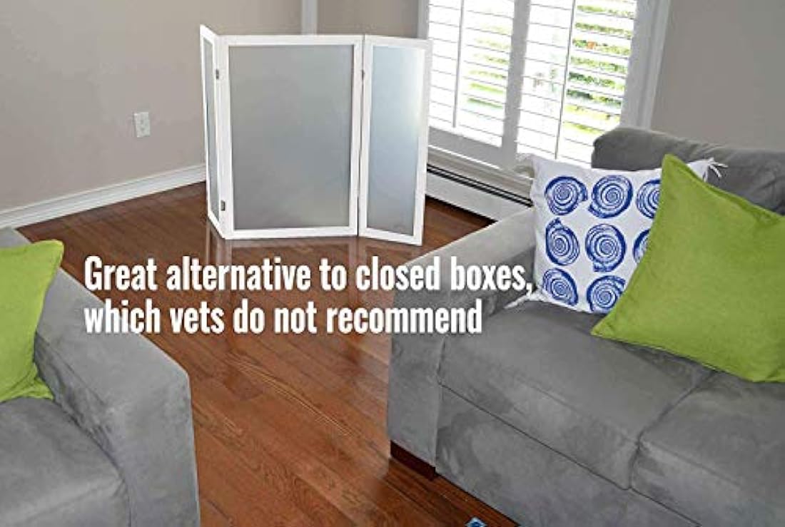 PetFusion ModestCat Litter Box pantalla de privacidad (3 pies de altura, 4 pies de ancho). Bisagras de 2 vías. La caja de arena para gatos es la mejor para la salud de tu gato.