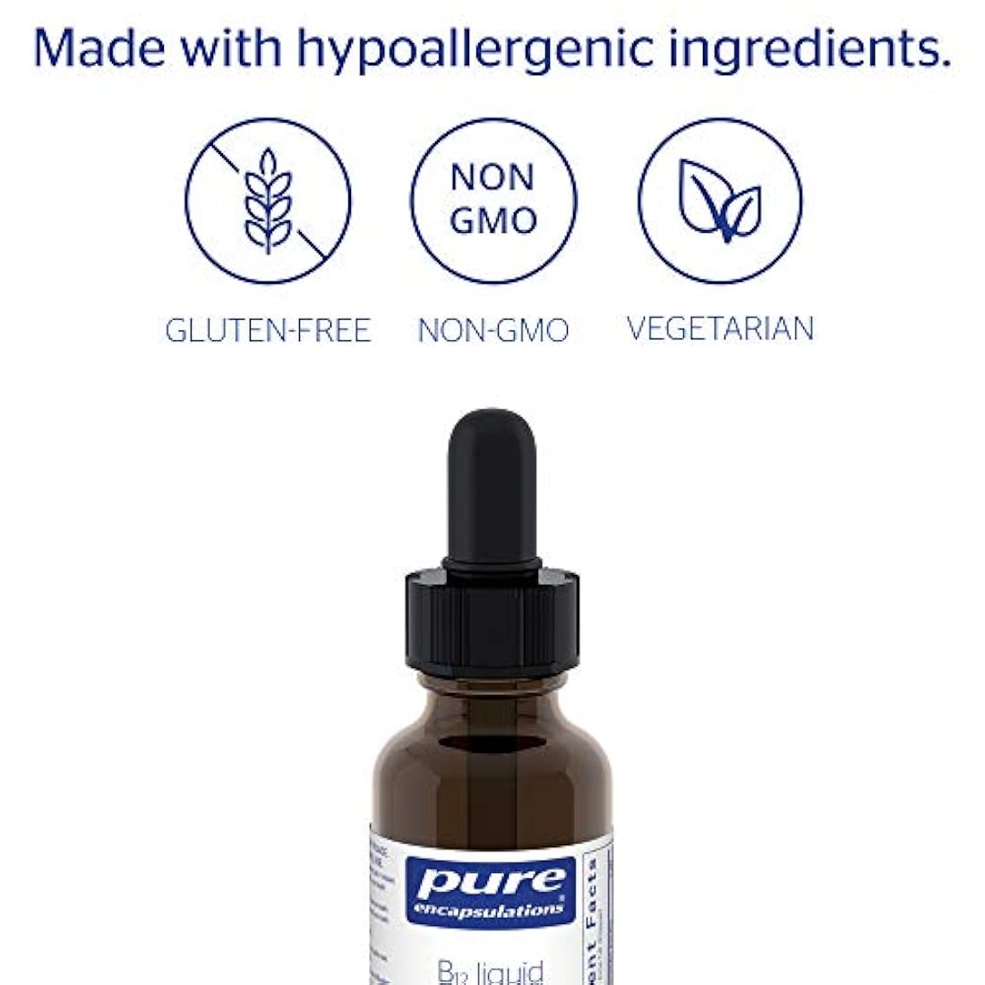 Líquido B12, Metilcobalamina Hipoalergénica líquida de Pure