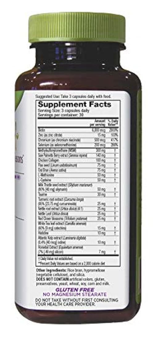 Suplemento para cabello, uñas y piel 90 Cápsulas