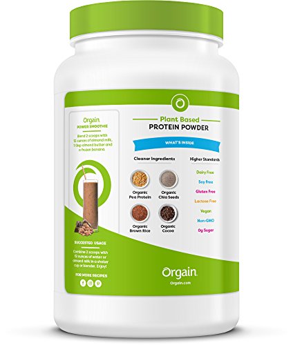 proteína a base de plantas orgánicas sabor a vainilla