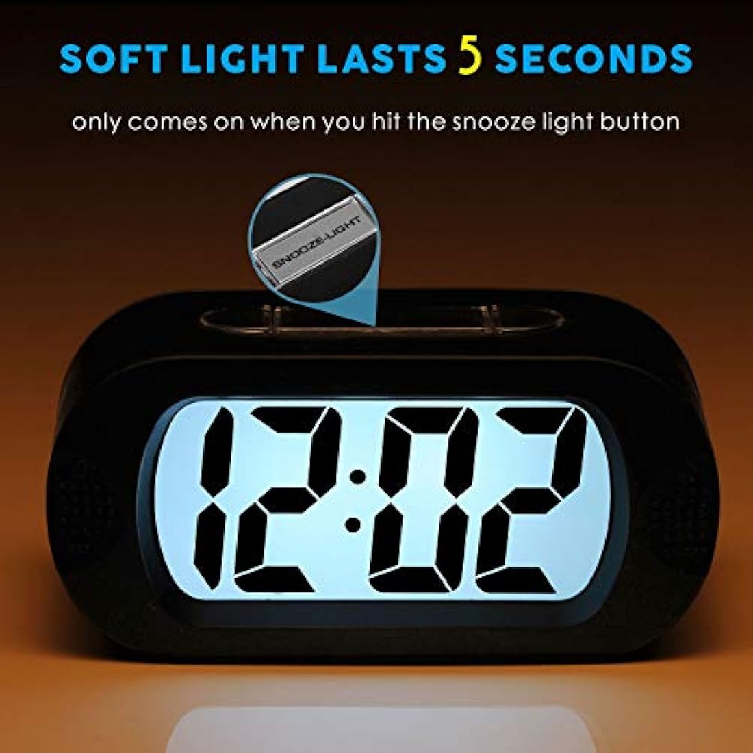PReloj despertador de silicona para mesita de noche