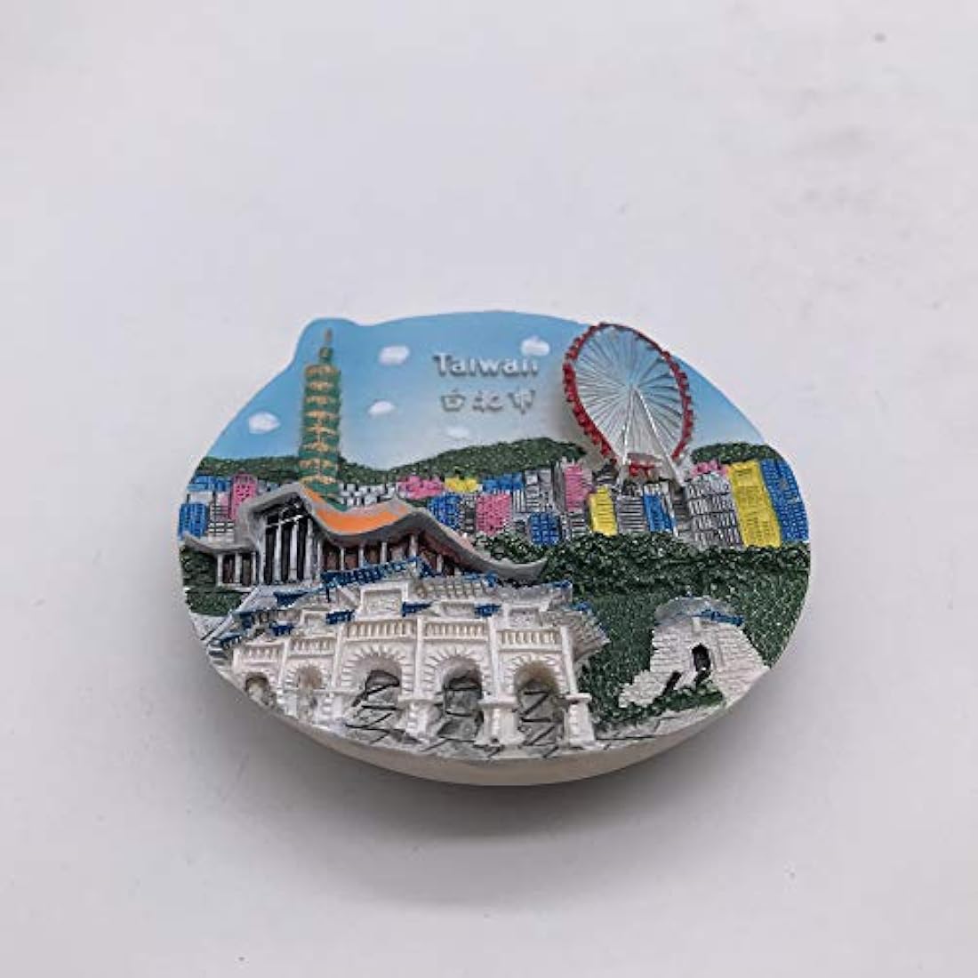 Imán 3D para nevera de viaje hecho a mano