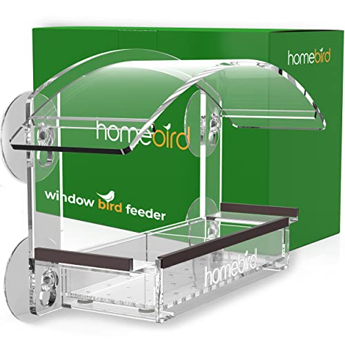 Comedero para pájaros con ventosas fuertes – Ventosa para pájaros caseros alimentador para pájaros ventana de pájaros transparente para ventana, comedero para pájaros de casa, amantes de la vida salvaje