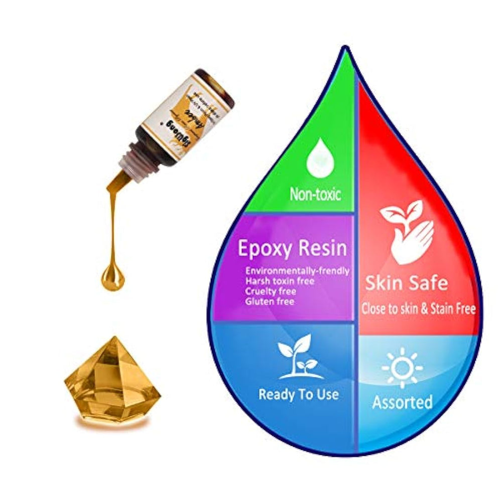 Pigmento de resina epoxi UV – 20 colores líquido transparente resina epoxi UV colorante, tinte de resina epoxi altamente concentrado para bricolaje joyería, resina AB para pintura, manualidades – 0.3 fl oz cada uno