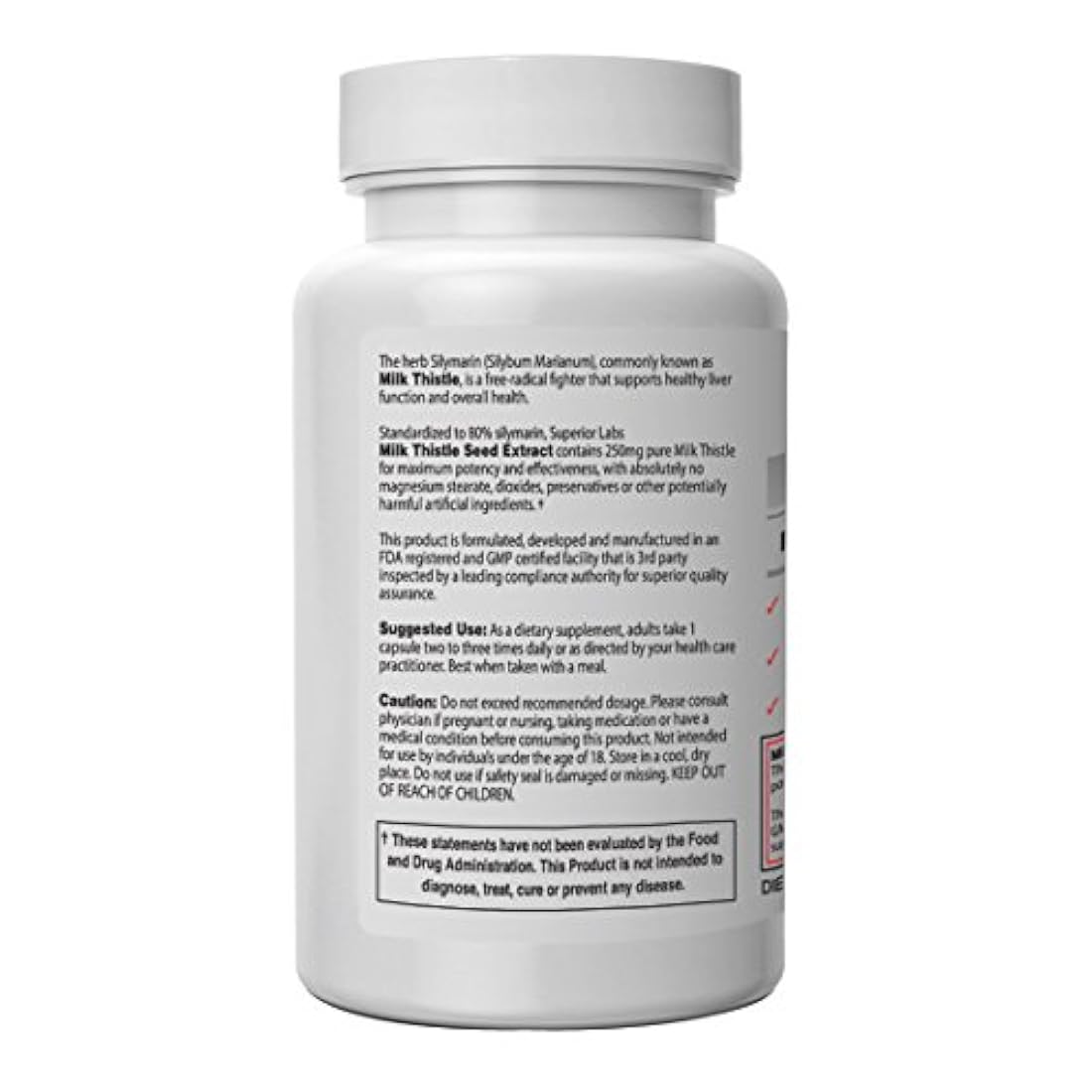 120 Comprimidos de cardo mariano, 0,5 libras, de Superior