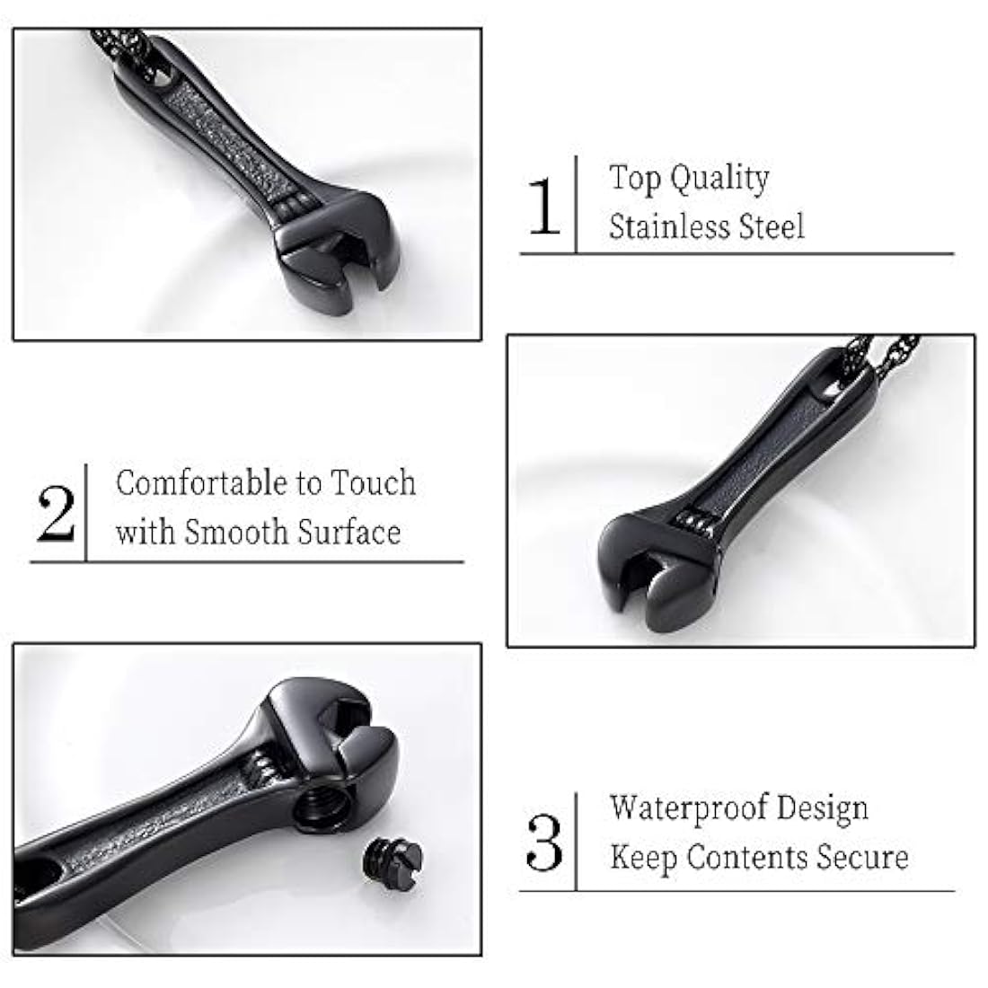 Dije de acero inoxidable para almacenar ceniza 20.0inx 2.0in