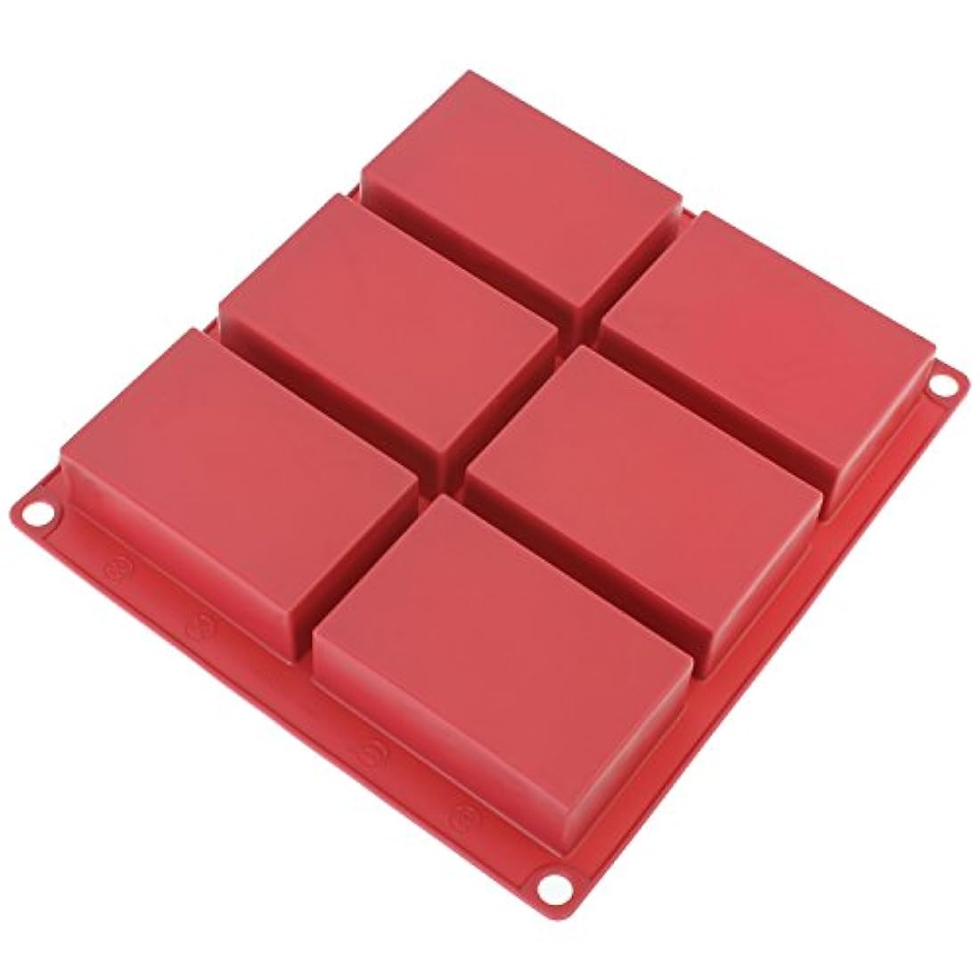 Molde de silicón Freshware para pan de molde, de 12,5 pulgadas., Barra de jabón, Rojo