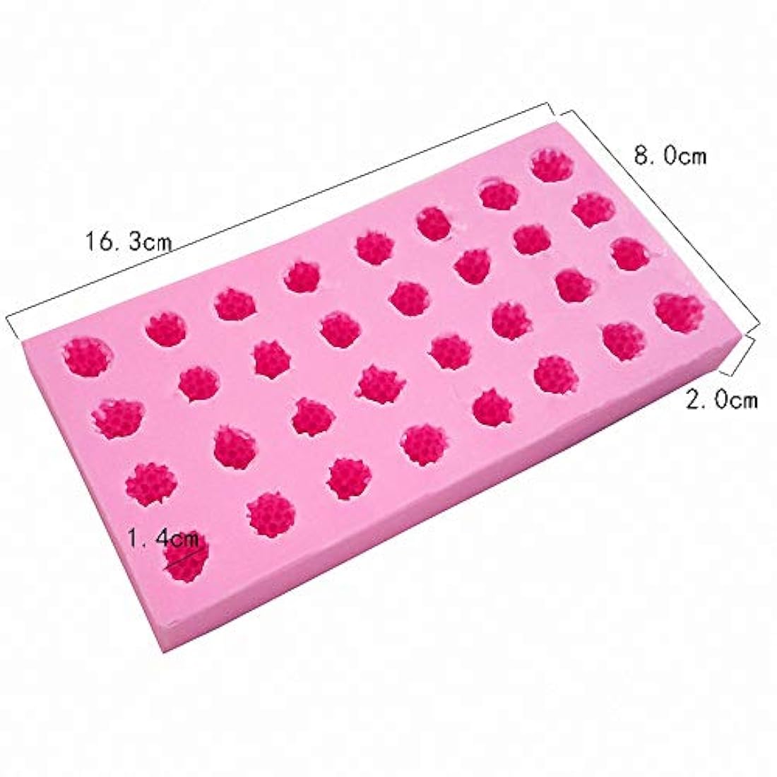 Moldes de silicona 3D de frambuesa de 32 cavidades