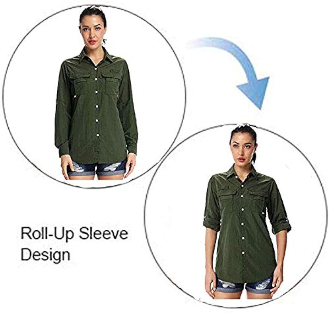 Linlon playera de pesca de secado rápido, con protección UV