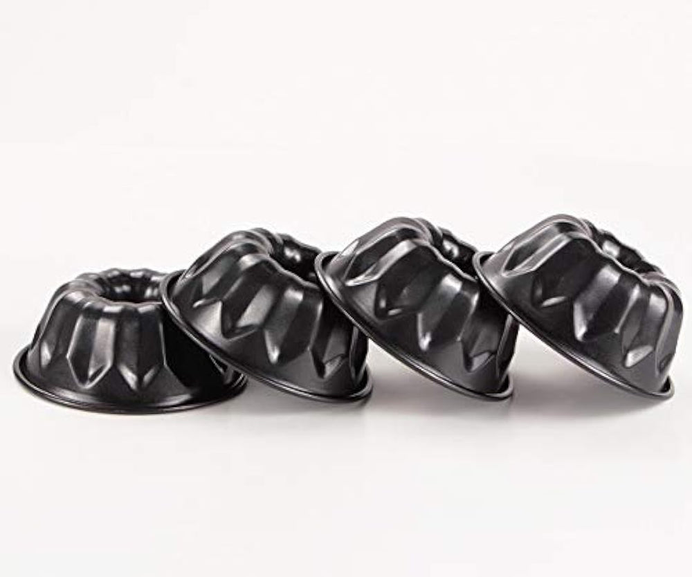 Juego de 4 mini sartenes de tubo acanalado