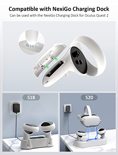 NexiGo Baterías AA recargables de repuesto de 1850 mAh Oculus