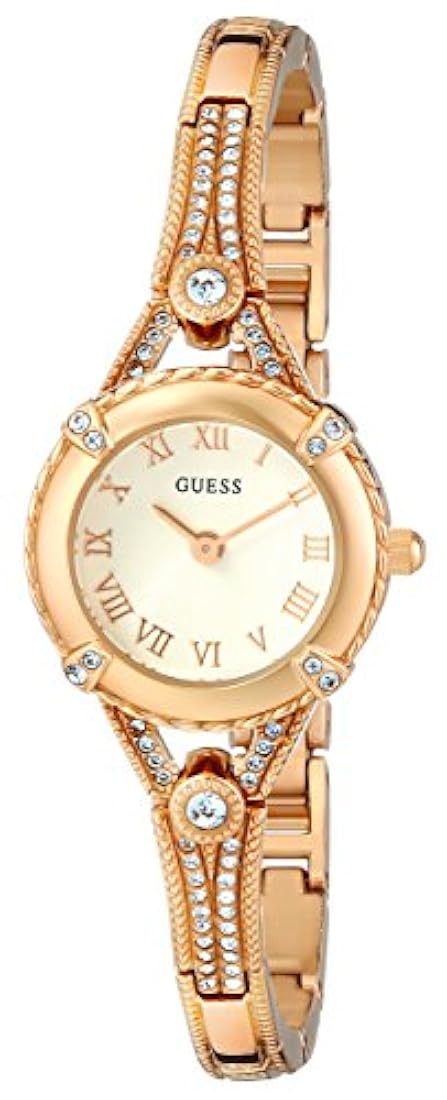 GUESS Reloj de pulsera de acero inoxidable para mujer