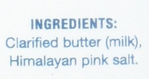 Ghee alimentada con pasto con sal rosa del Himalaya
