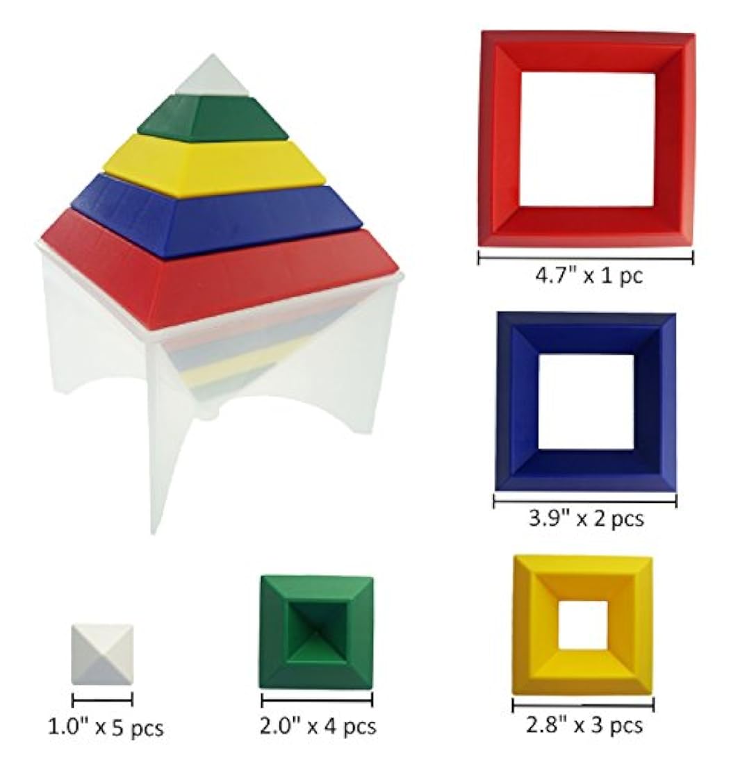 Juego de bloques de construcción de pirámide mágica