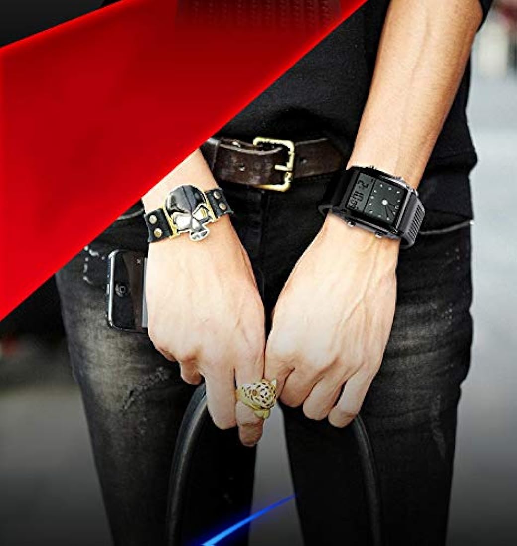 Reloj de pulsera deportivo con esfera rectangular