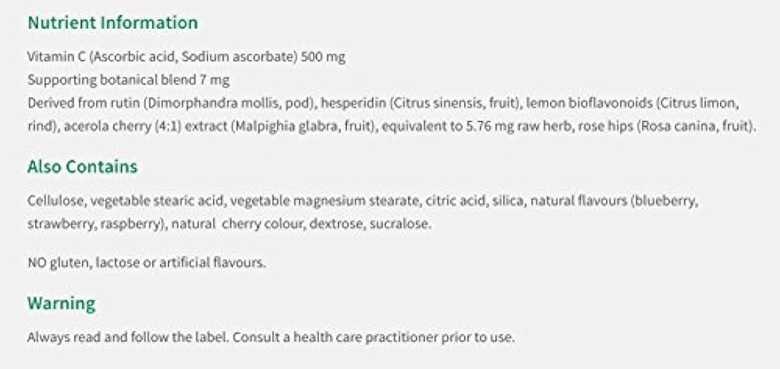 Vitamina C Arándano salvaje 500 mg