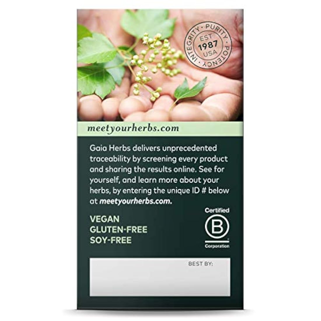 Gais Herbs Eleuthero Raíz Vegan Liquid Cápsulas 1