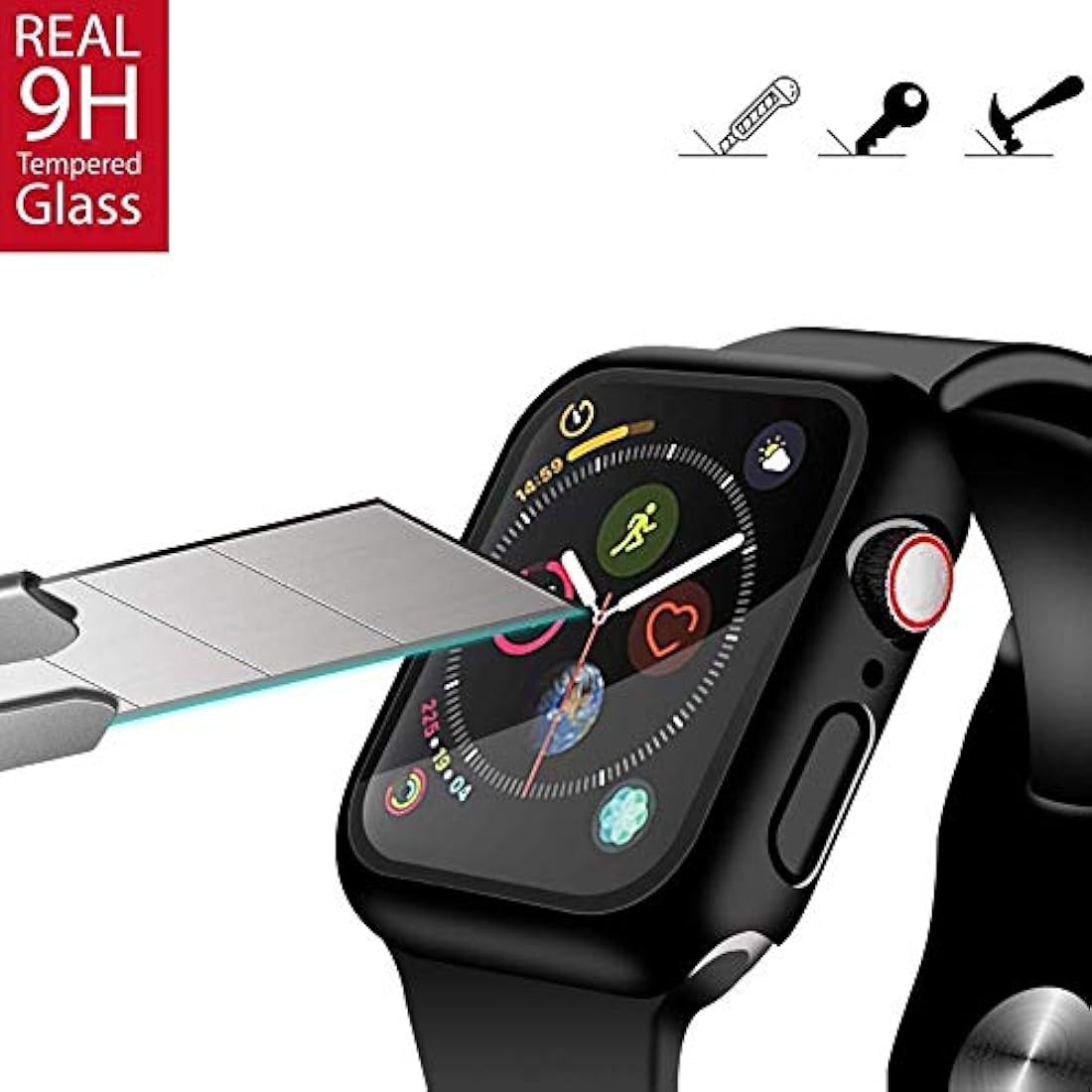 Compatible para Apple Watch 1.732 en Serie 5, 4 Protector