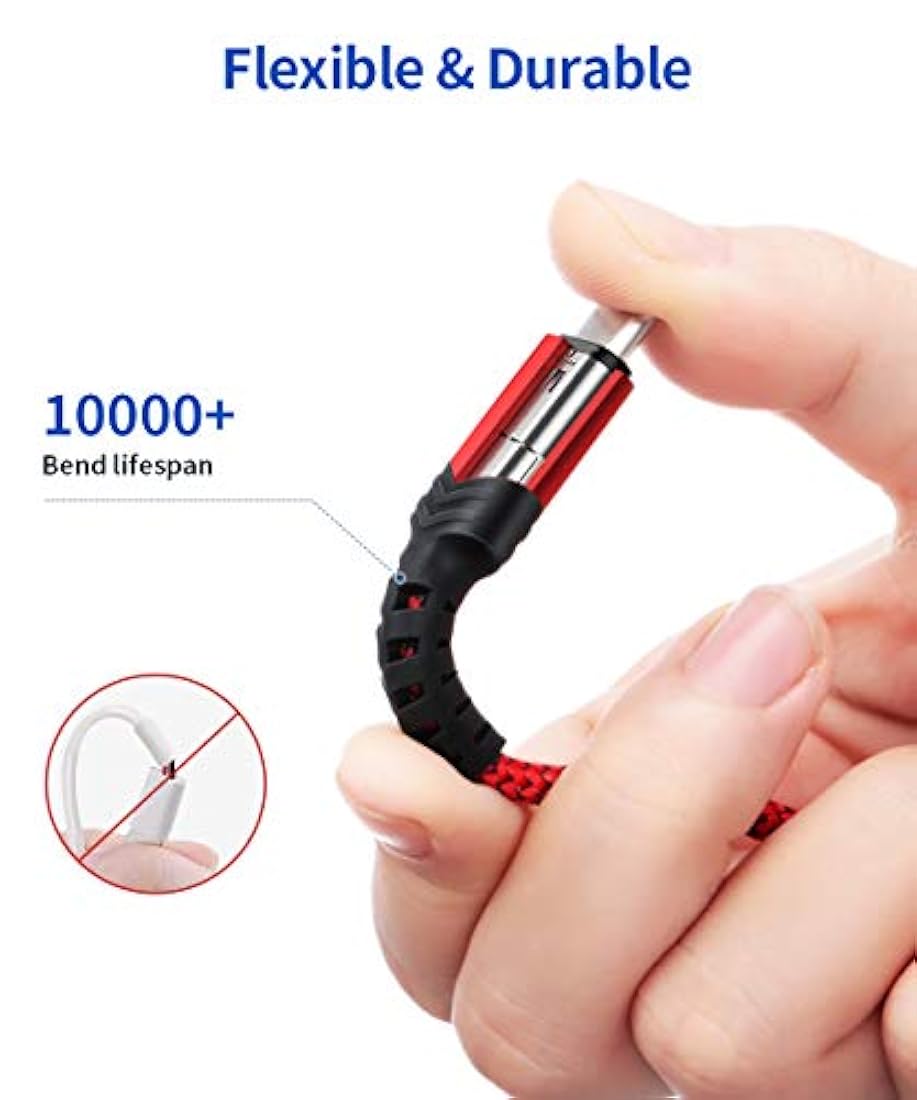 Cable USB tipo C (2 paquetes de 6.6 pies) para Samsung